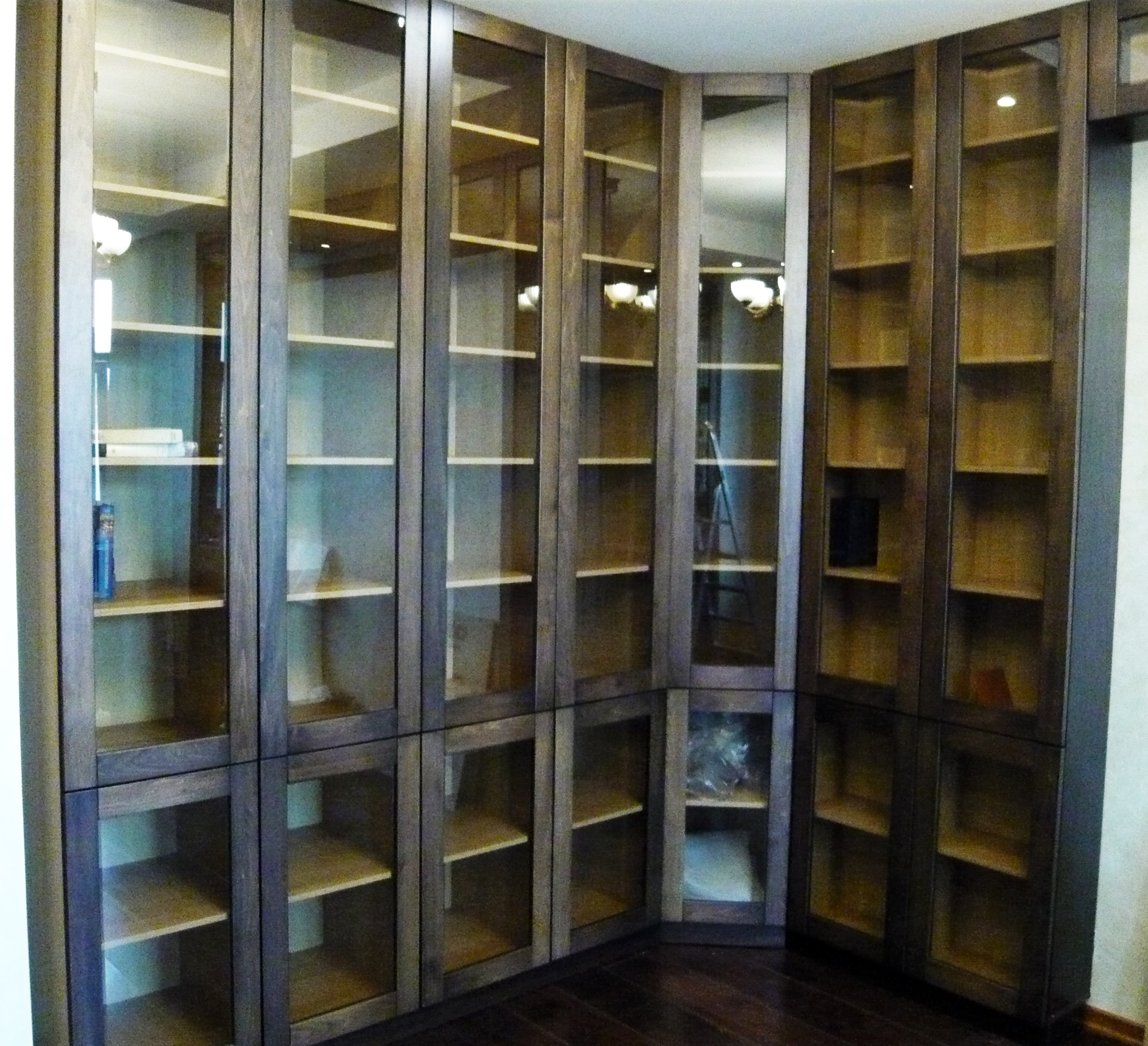 Книжные шкафы со стеклянными дверцами